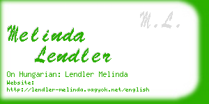 melinda lendler business card